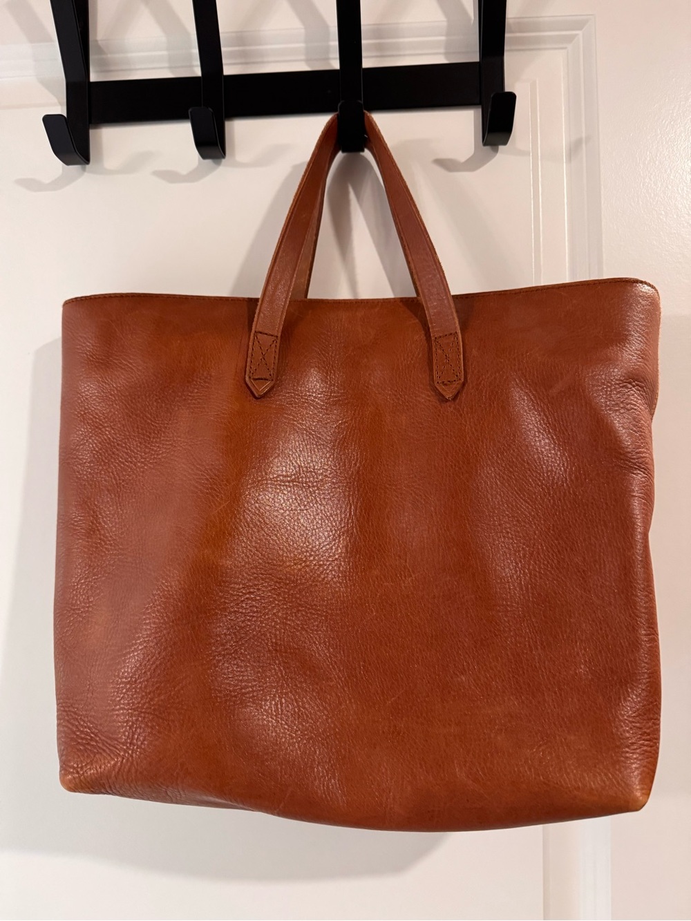 Madewell Leather Tote in Cognac